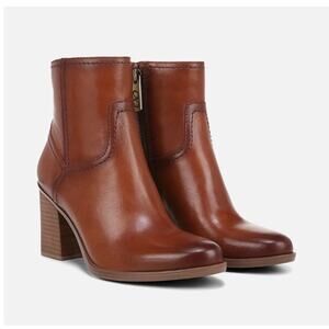 Naturalizer Kalina Ankle Bootie Cider Spice Leather Size 8.5 NIB Sleek Comfy